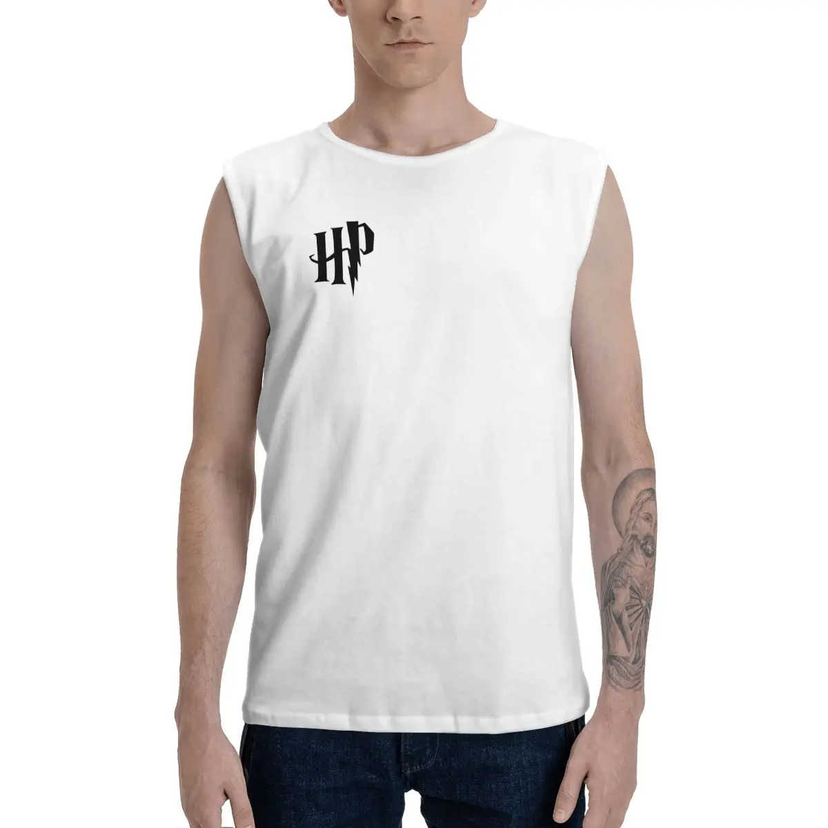 Harry Potter Men's 100% Cotton Sleeveless T-Shirt Top