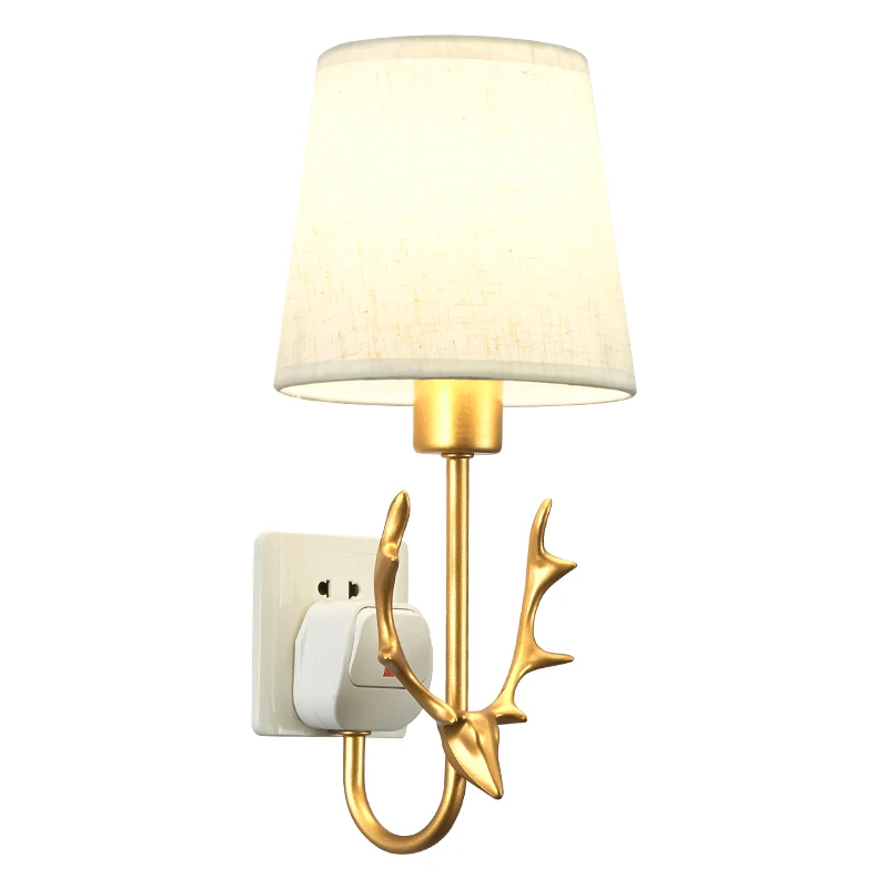 プラグイン寝室のベッドサイドランプ壁ランプ LED 家庭用ソフトライト省エネモダンなシンプルなワイヤレスソケットナイトライト