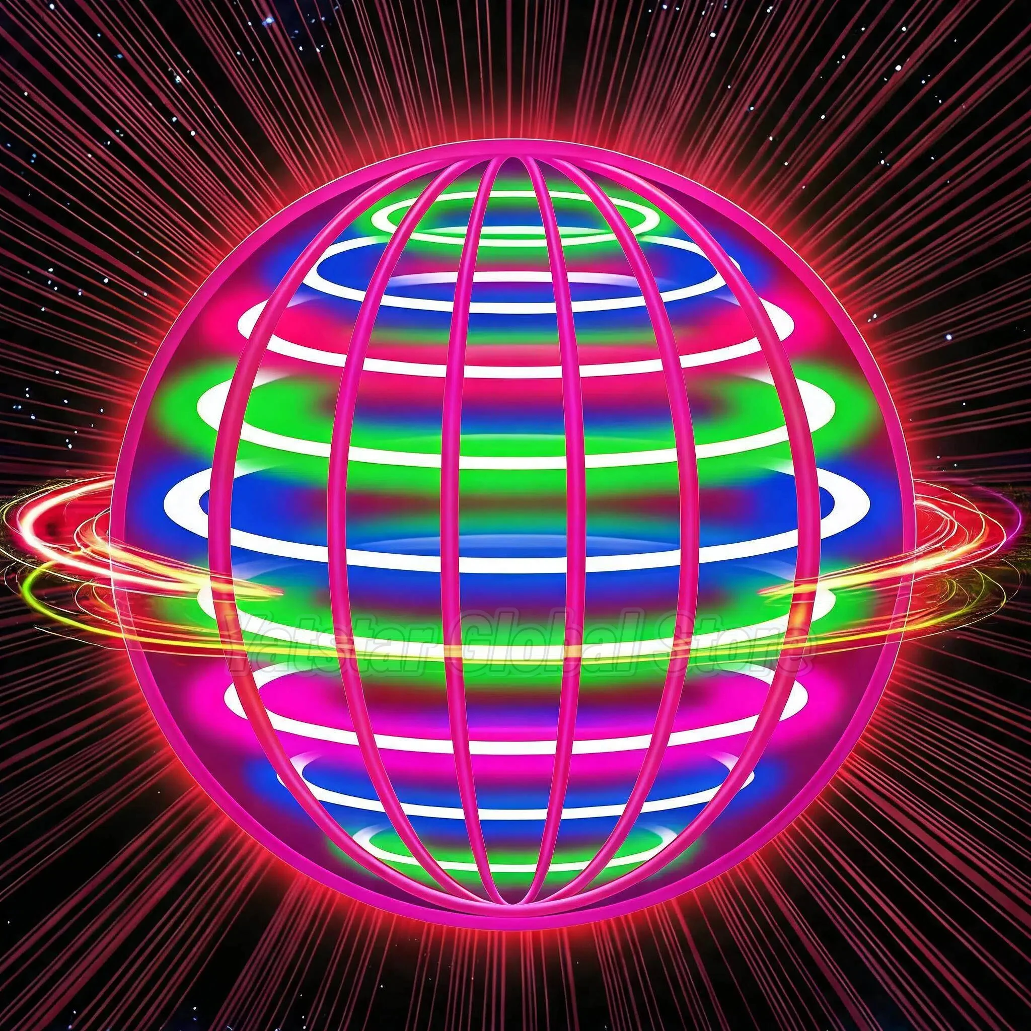 Nuevo Controlador Mágico 2026, Bola Voladora, Mini Dron OVNI, Juguete con Luces RGB, Spinner Giratorio 360°, Seguro para Niños y Adultos