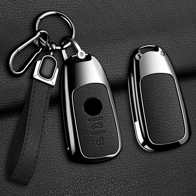 

Car Smart Remote Key Case Cover Holder For Morris Garages MG Cyberster 2024 Zinc Alloy Leather Protection Keychain Accessories