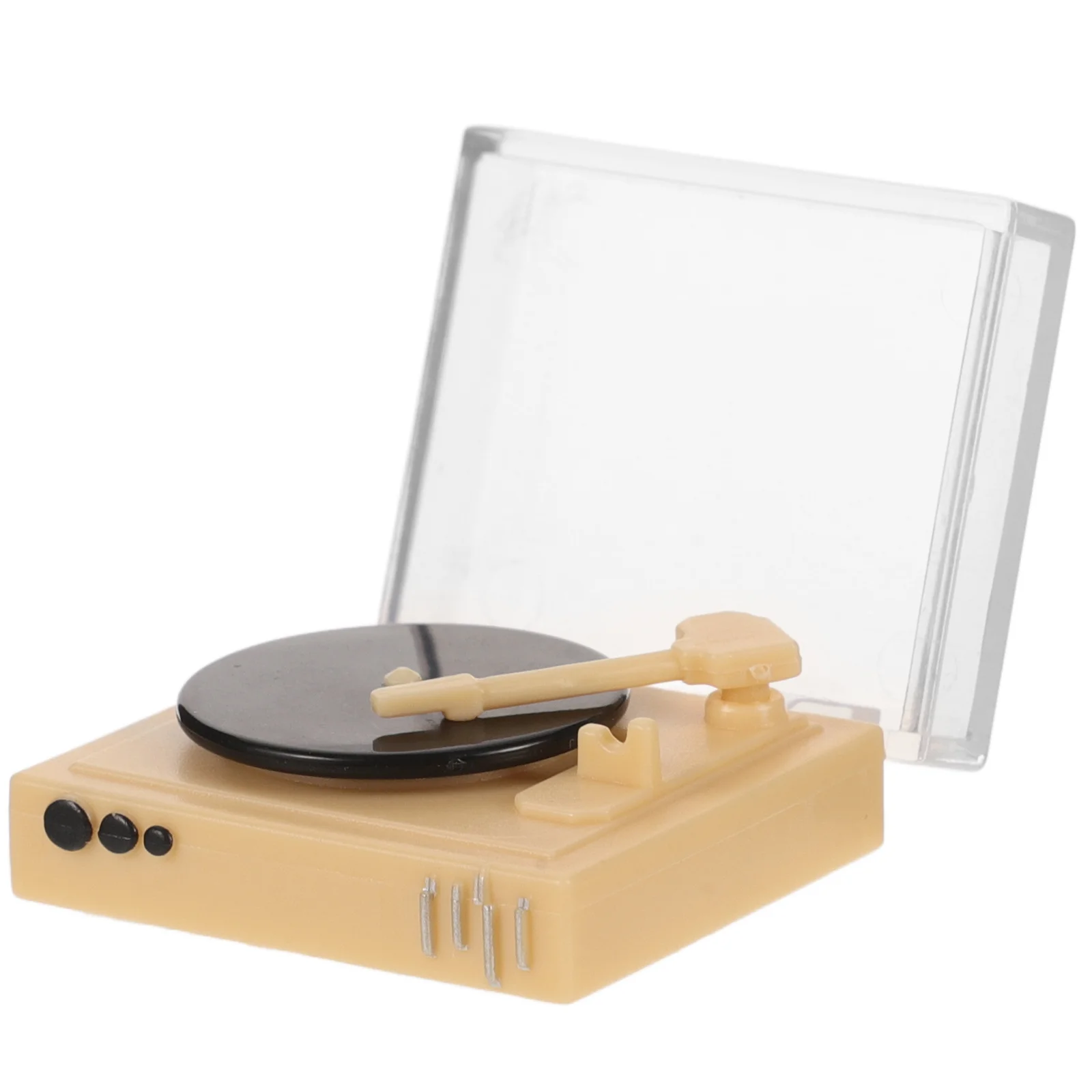 Symulacja gramofonu Model mebli do domku dla lalek Wystrój retro Miniaturowe udekoruj muzyczne meble pokojowe Plastikowe
