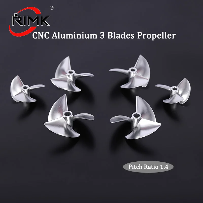 

RC Boat CNC Aluminium 3 Blades Propeller Left /Right ID3.18/4/4.76/6.35mm D32/34/36/38/40/42/44/46/48/50/52/59/60mm for RC Boat