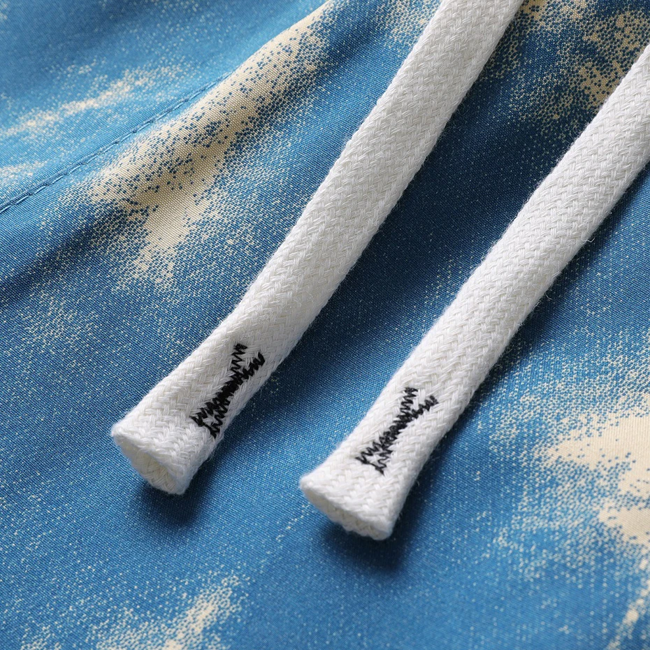 Summer Tie-dye Shorts Men Fashion Vintage Running Shorts Casual Elastic Waist Short Pants Male