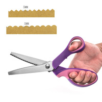 Chisel Pinking Shears Cloth Cutting Tailor Zigzag Scissors Fabrics for Sewing Clothes Zig Zag Leather Stationery Cutter Paper