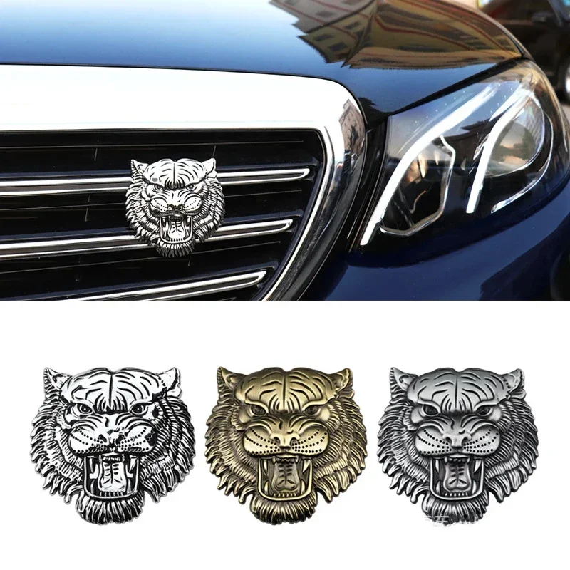 

3D Metal Tiger Head Badge Car Front Grille Emblem Sticker For Suzuki Mercedes Benz Honda Skoda Jeep Mazda Suabru KIA Nissan Audi