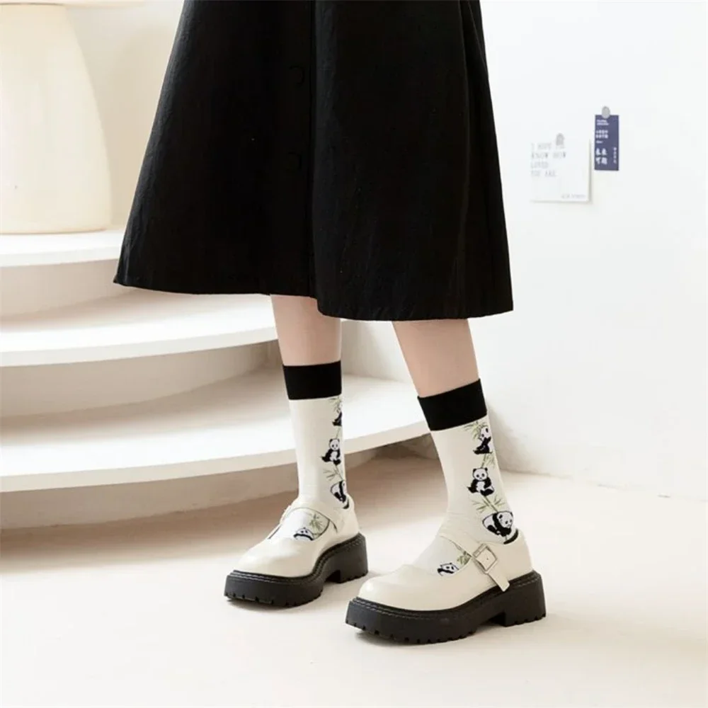 New Cute Panda Socks Ins Fashion Cartoon Skateboard Hipster Streetwear Dance Sport Happy Women Tube Sokken Dropship