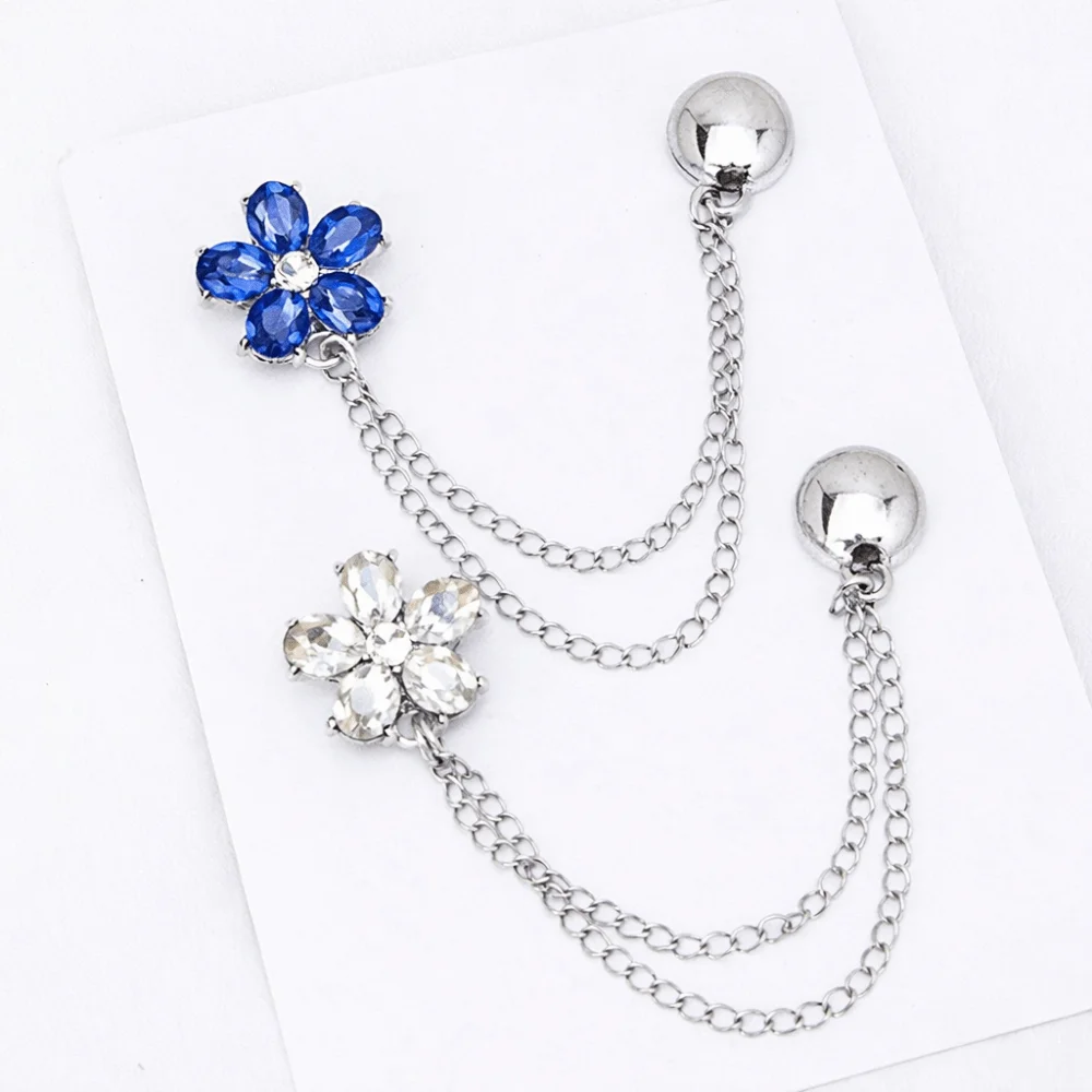 Adjustable Clothing Magnetic Clasp Seam Free Detachable Chain Metal Buttons Clip Alloy Shiny Cuff Fixing Magnet Pin Shirt Sleeve
