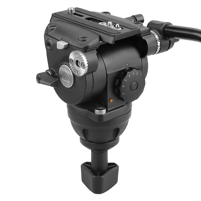 在庫ありE-IMAGE EG08C2 プロフェッショナル1.7m 2段式カーボンファイバーフリュードビデオ三脚、カメラ撮影用油圧ダンピングヘッド付き