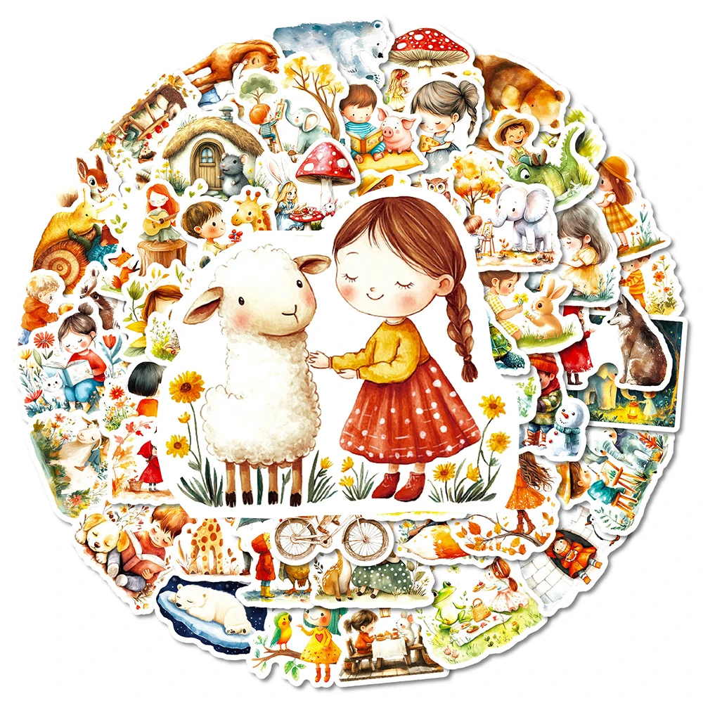 10/30/50pcs Del Fumetto Foresta Magica Mondo delle Fiabe Adesivi Estetici Graffiti Skateboard Casco Da Bici Carino Adesivo Vintage Giocattolo Del Capretto