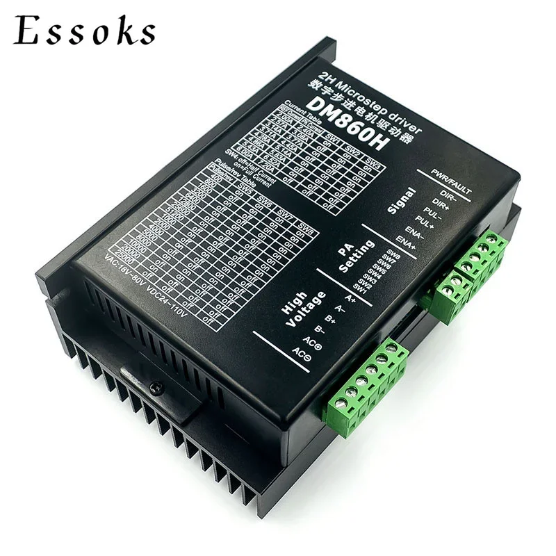 Step Motor 2H Microstep Driver DM860 24V-72V for Nema 23 Nema34 Stepper Drivers DM860H