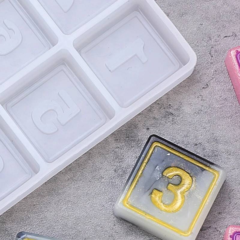 2Pcs/Set DIY Digital Puzzle Epoxy Resin Mold Number Puzzles Games Silicone Mould Drop Shipping