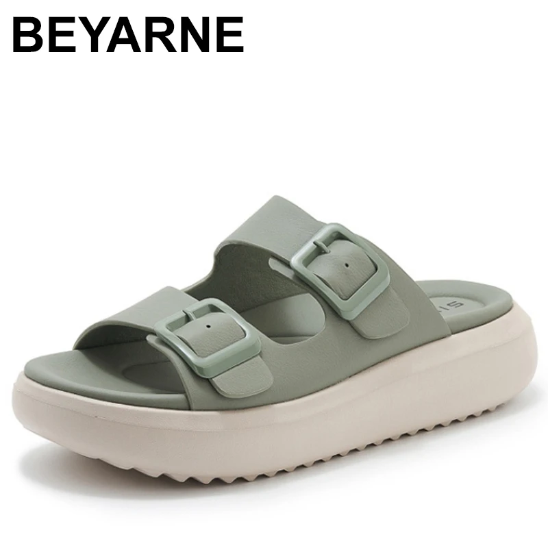 

Women's Summer Casual New PU Soft Non-Slip Comfort Light Beach Travel Slippers Wedges Platform Roman Shoes