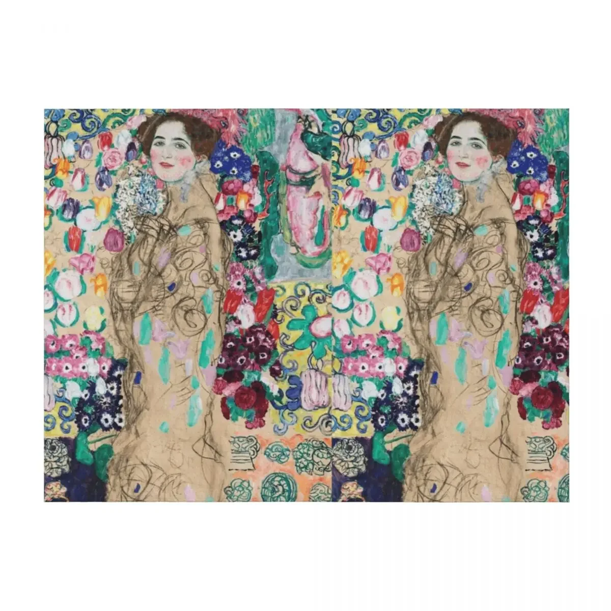 

Ria Munk III portrait by Gustav Klimt Throw Blanket Heavy Bed covers Summer Beddings Vintage Blankets