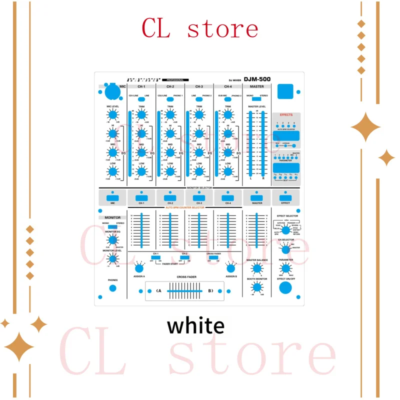 FOR【PIONERR】DJM-500 Mixer Panel Skin Film -  DJ Mixer Panel Protector