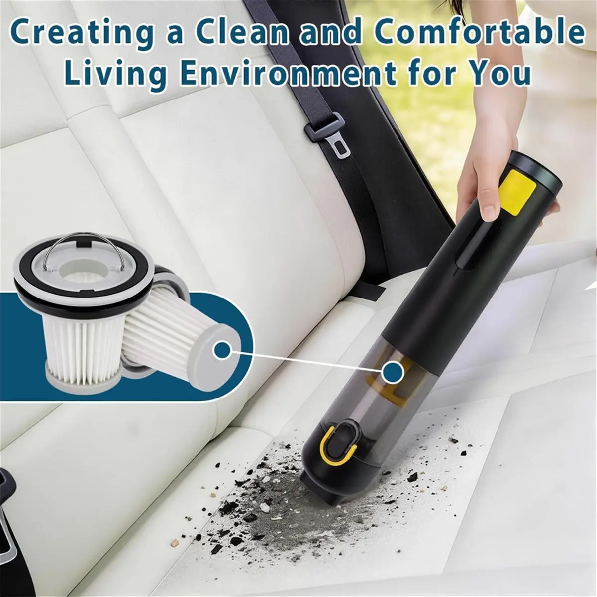 4 Pack HEPA Filter Replacement for Slim V8 / V9 Mix / V10 Mix/Slim V10 Cordless Car Vacuum Cleaner