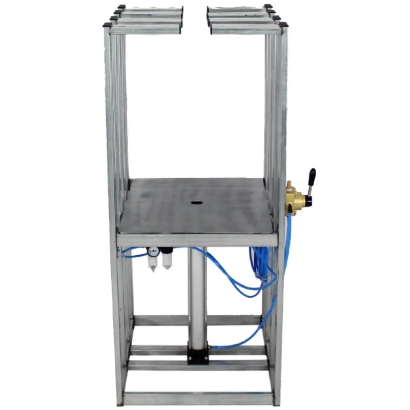 Pneumatic upper pressure type clothing baler, binding machine, down jacket packaging machine, simple clothing compressor