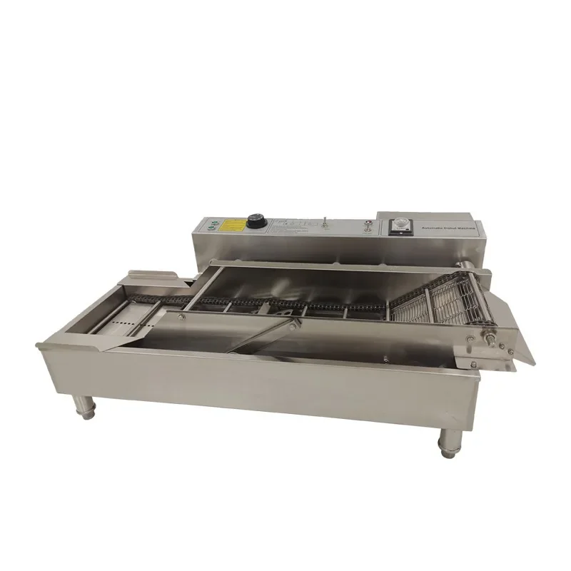 Double row donut machine fryer chain transportation high temperature electric frying