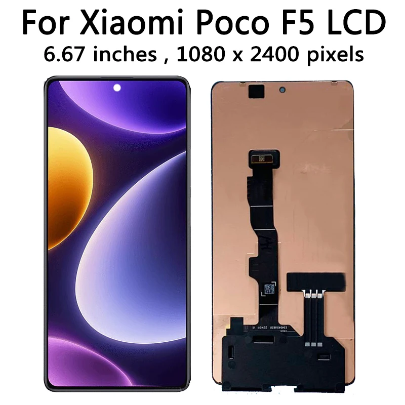 AMOLED For Xiaomi Poco F5 pro F5Pro LCD 23013PC75G Display Screen Touch Panel Digitizer For Poco F5 LCD 23049PCD8G Display Frame