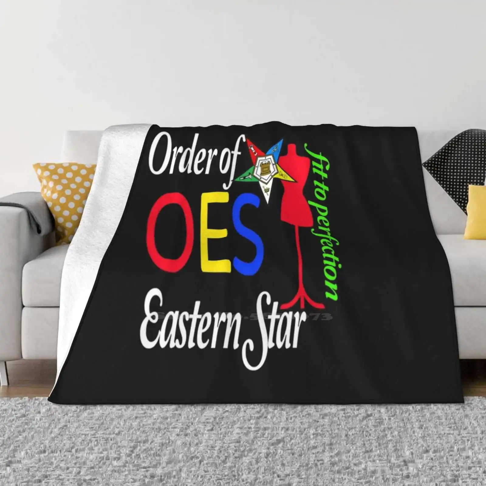 Oes Style Order Of The Eastern Star Logo Sistar Fit To Perfection Four Seasons Comfortable Warm Soft Throw Blanket Order Of The