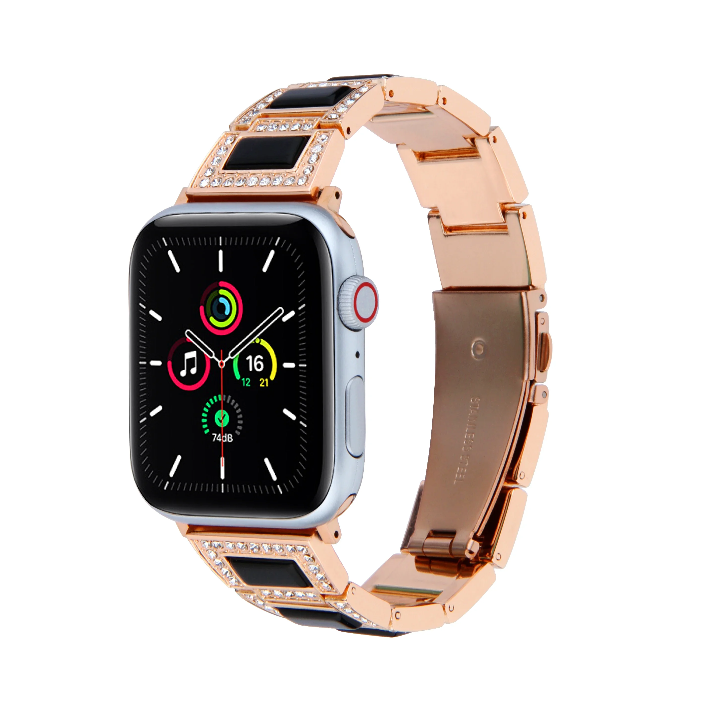 Metal Resin Strap For Apple watch Ultra 49mm 10 9 8 7 6 5 4 SE Band 45mm 41mm 40mm 44mm 42mm 46mm Diamond Bracelet Belt band