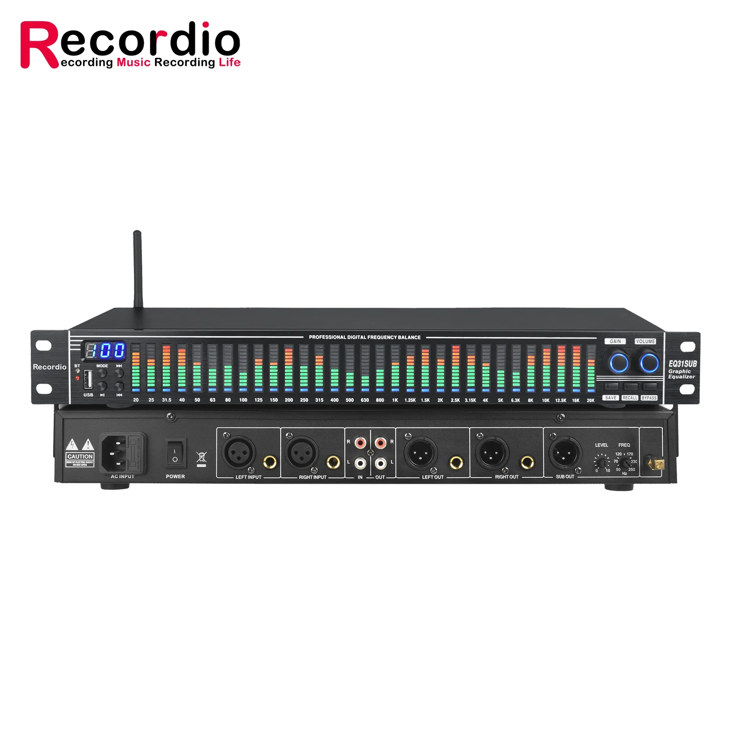 31-Band Graphic Equalizer Audio Crossover Processor Sound Equipment with Impressive Features