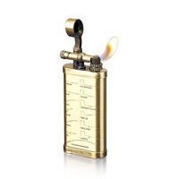 Premium Vintage Tobacco Pipe Lighter With Tamper Pick Flint Gas Butane Lighter Cool Gadget Men's Gift Smoke Accessories