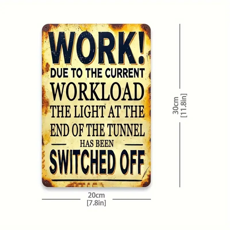 2D Decorative Aluminum Signs and Plaques, Adorned with A Vintage Slogan: 