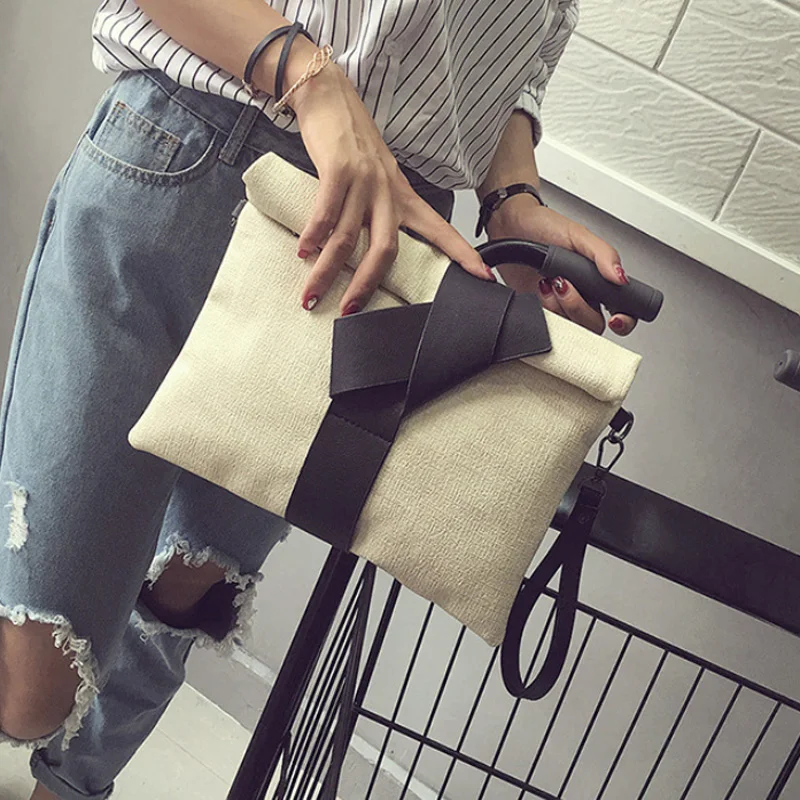 2022 Trend Design New Clutch Bag Fashion Contrast Color Bag Envelope Bag Homeless Tote Bag Women\'s Fashion Simple Large Bag