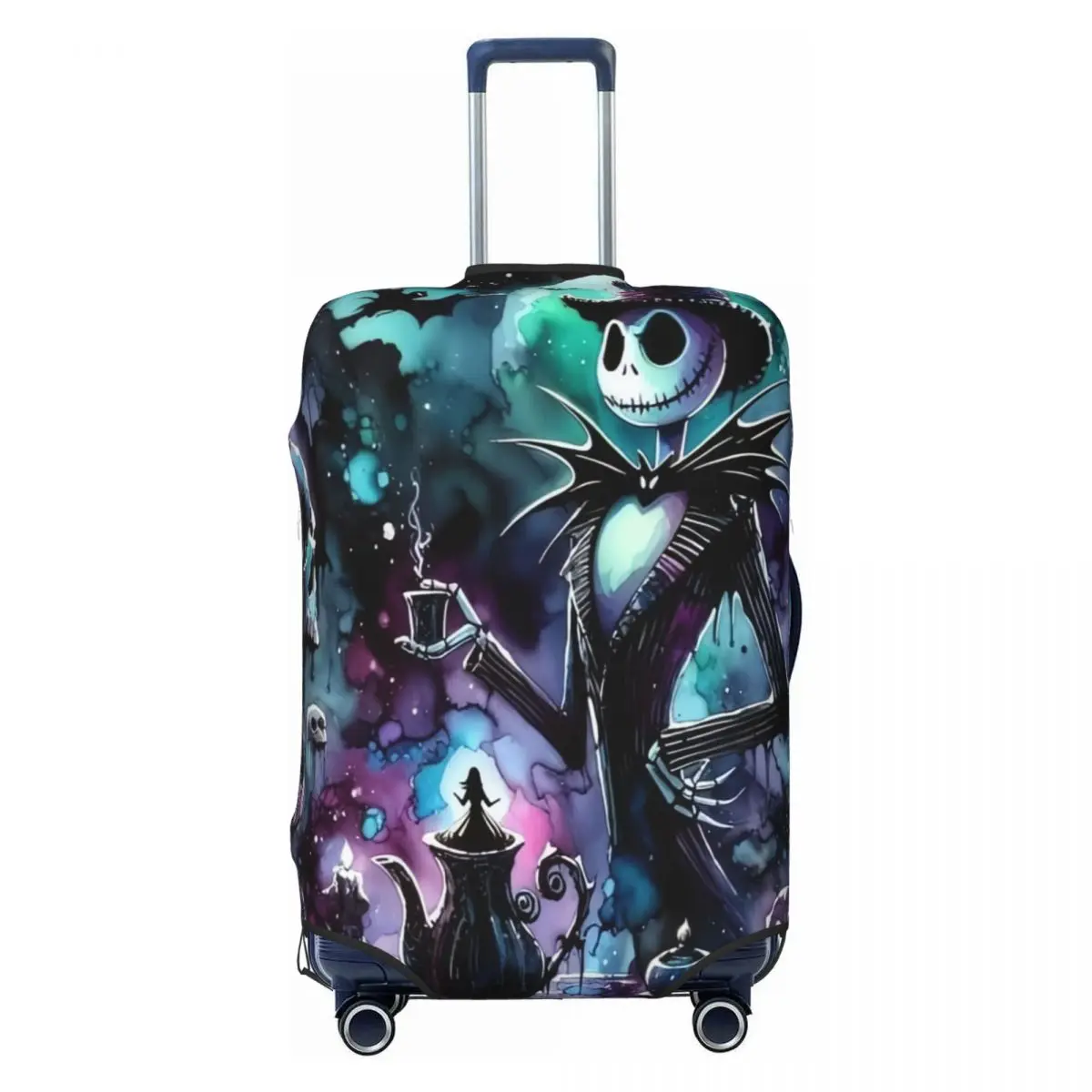 

Jack Skellington Luggage Cover Elastic Nightmare Before Christmas Travel Suitcase Protective Covers Fits 18-32 Inch