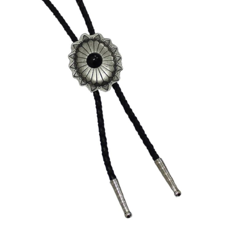 YQ Punk Western Cowboy Bolo Tie หินเนคไทสร้อยคอเครื่องแต่งกายอุปกรณ์เสริม