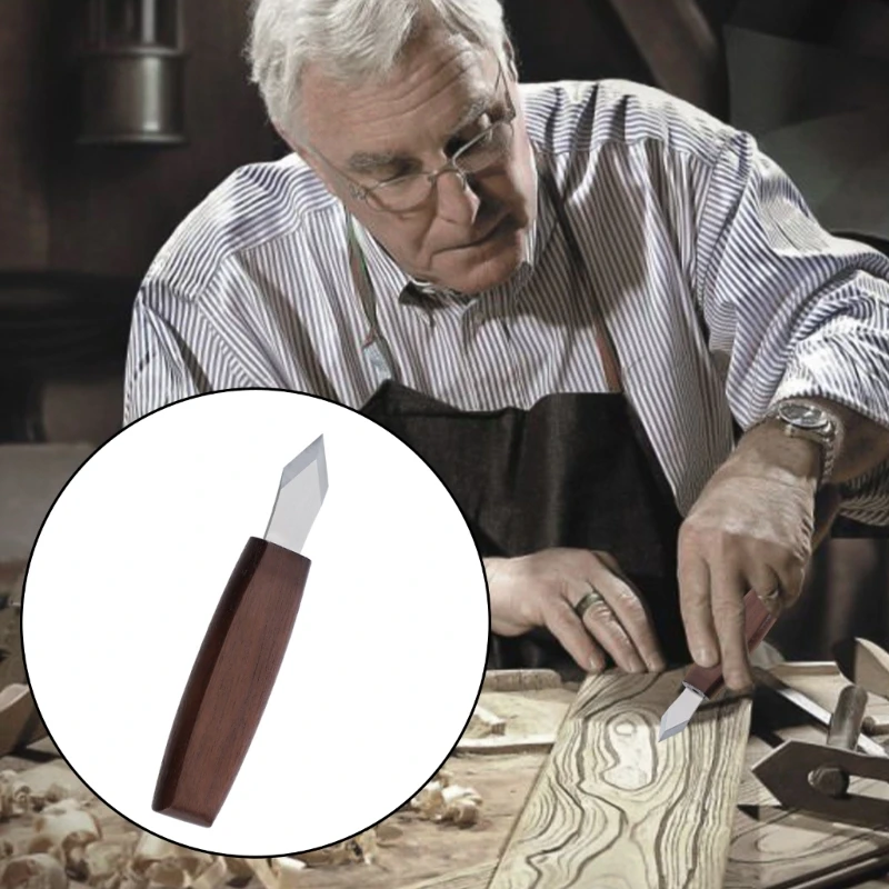 Cuchillo para marcar carpintería, herramienta para esculpir madera, detalle, cuchillo para tallar madera