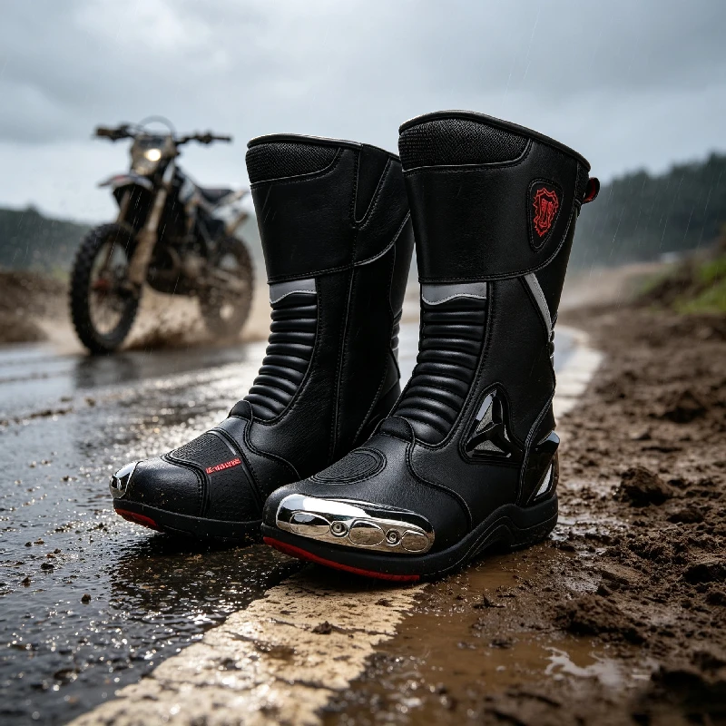 JG.WOLVES Racing Competition Boots For Motorcycle Boots Motorbike Rider Shoes Boots for Men Women Motorcycle Boots Men