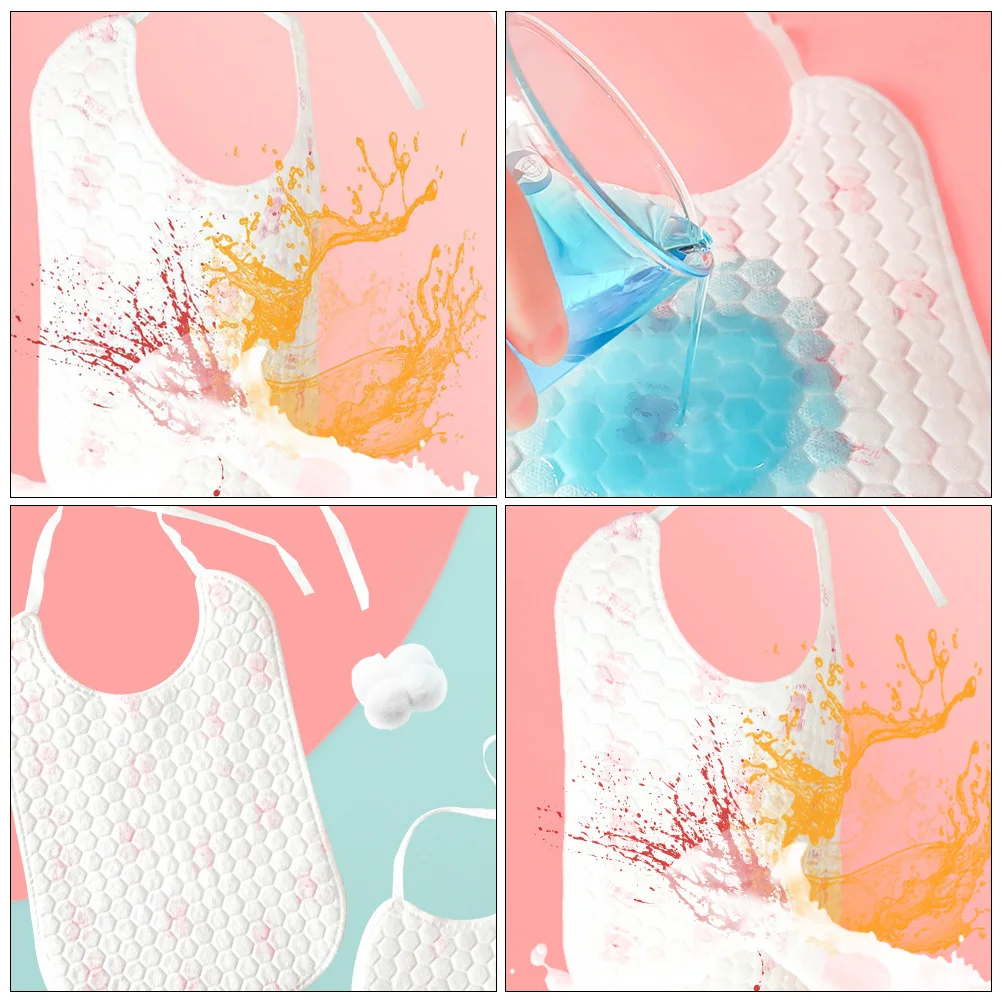 

32pcs Bibs Disposable Kids Feeding Infant Drool Portable Feeding Bib Lunch Anti Drip Lunch Bib Food Accessories Boys Girls