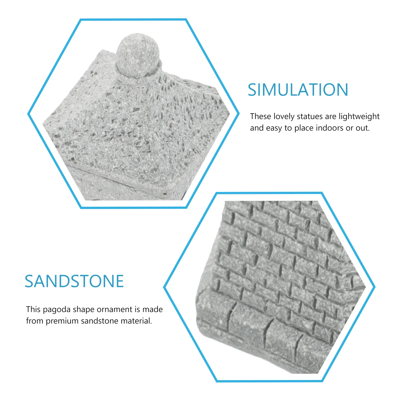 

2pcs Simulation Chang Tower Figurines Mini Pavilion Statues For Home Desktop Garden Decor Bonsai Adornment Landscape