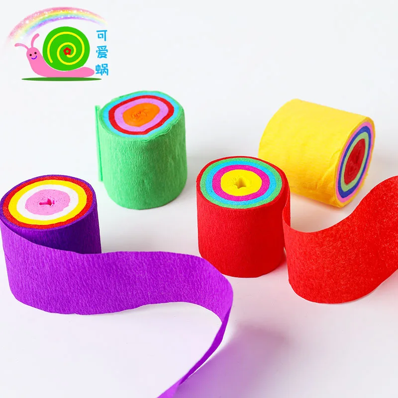 

2pcs Colored Crepe Paper Rolls Craft Supplies Kids Party Streamers Bulk Decorations Birthday Flower Making Child DIY Projects