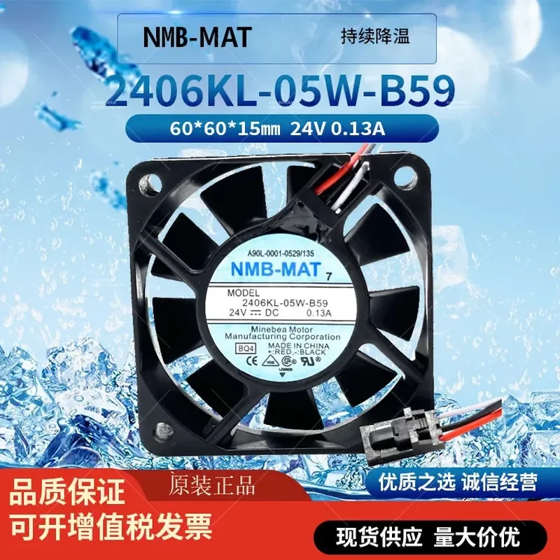 for 2406KL-05W-B59 24V 0.13A Original Genuine NMB-MAT Fan for Numerical Control Machine Tool Fanuc