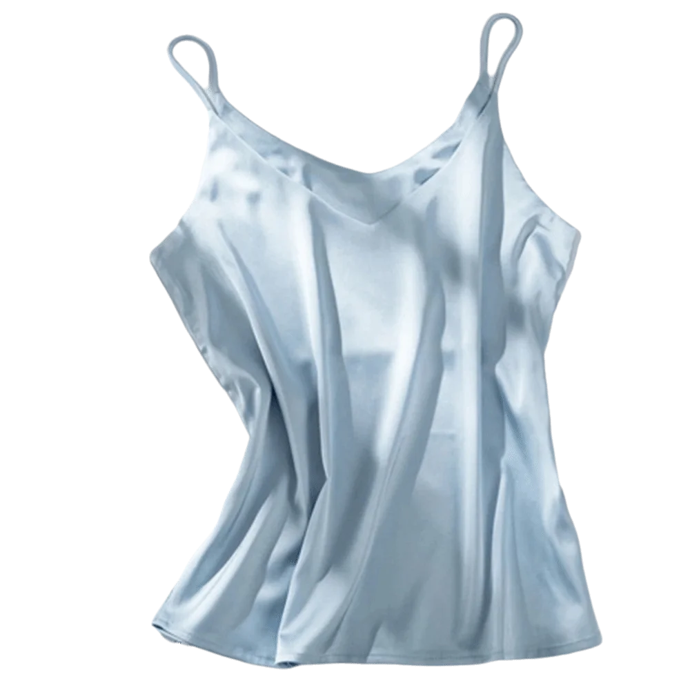 Tank Tops Stain Silk Women Summer Camisole V Neck Sleeveless Spaghetti Strap Top Loose Ladies' Base Vest Women's Interior
