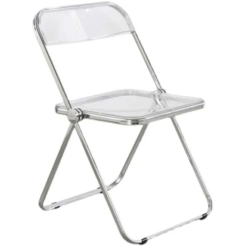 كرسي شفاف كرسي صور المشاهير على الإنترنت مقعد أنيق، كرسي أكريليك قابل للطي #1