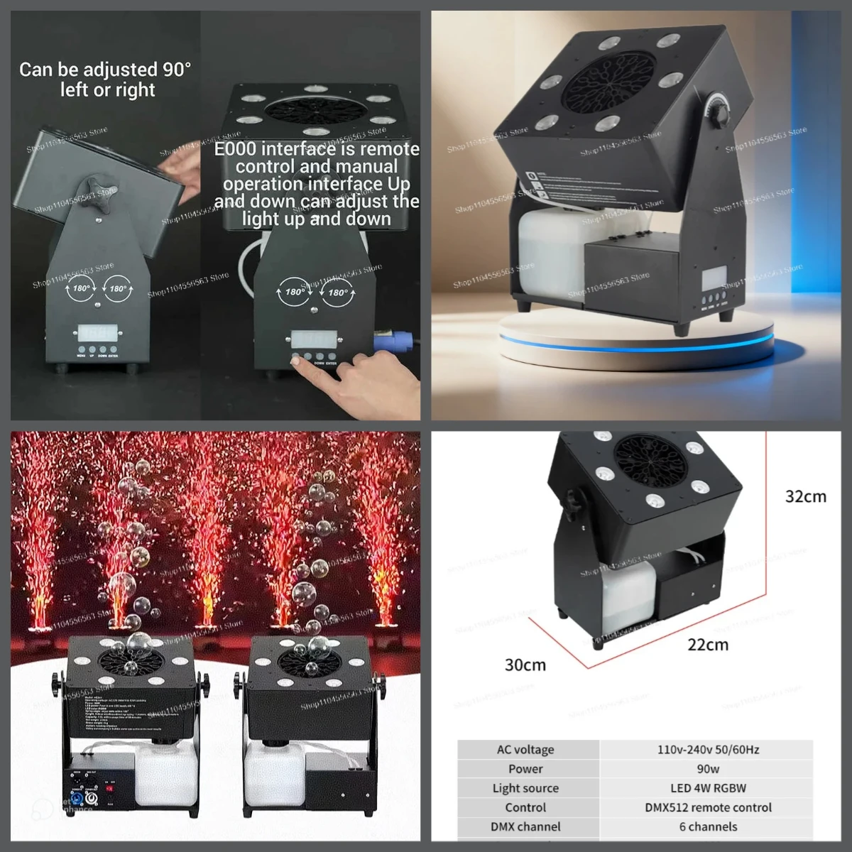Automatic Automatic Outdoor Parties & Weddings: Professional Portable Automatic Dry Ice Bubble Machine