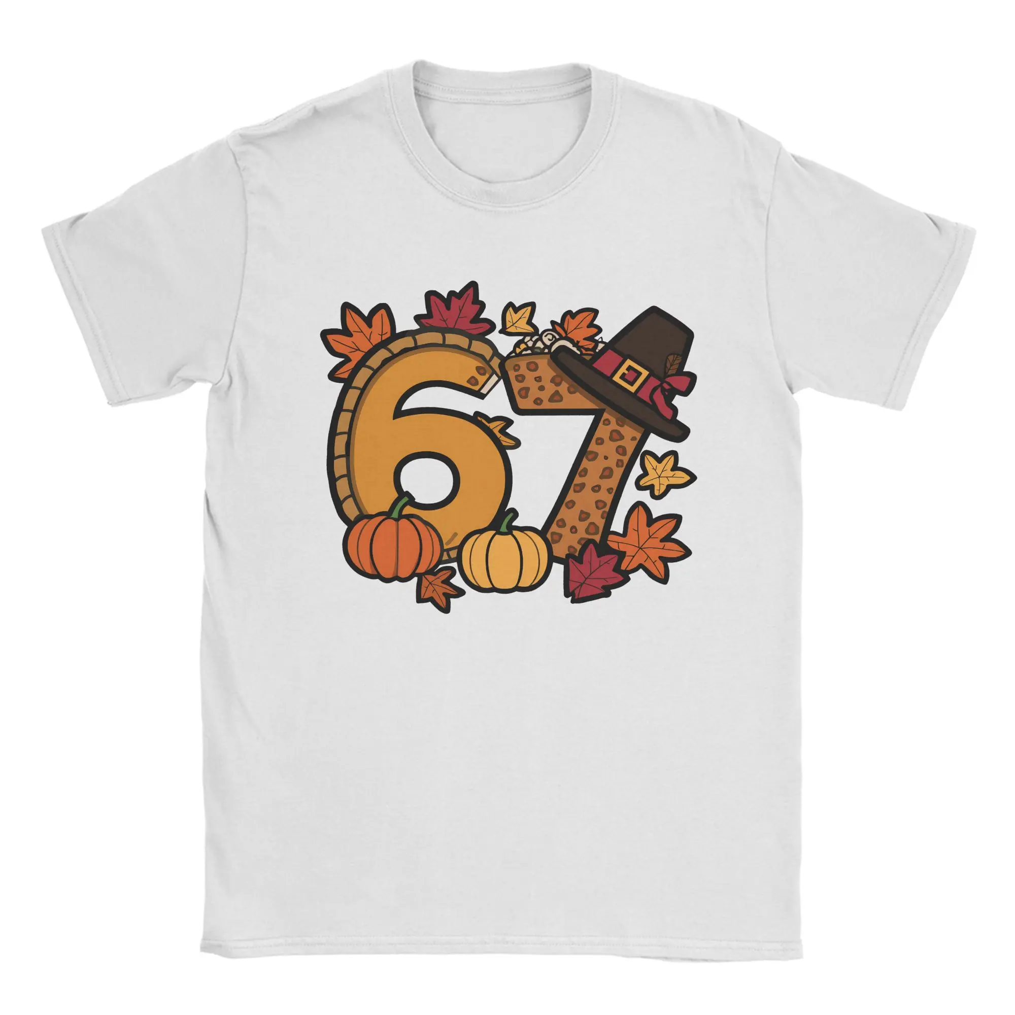 

Oversized T-Shirt Summer Thanksgiving Turkey Six Seven 6 7 Funny Holiday Novelty T Shirts Cotton Tee Shirt Men Short Sleeve Tops