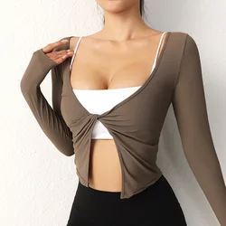 Cloud Hide Beauty Back Yoga Shirts Women Long Sleeve T-Shirt XL Sports Gym Workout Top Fitness Running Autumn Winter Cover-up