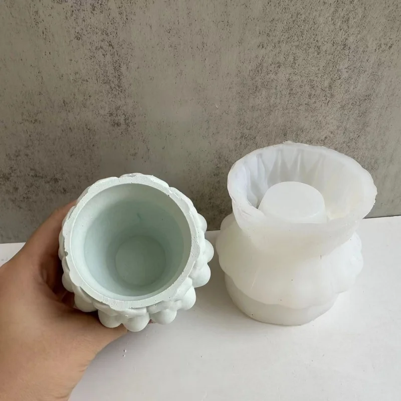 

Sexy body flower pot silicone mold woman skirt suculent cement