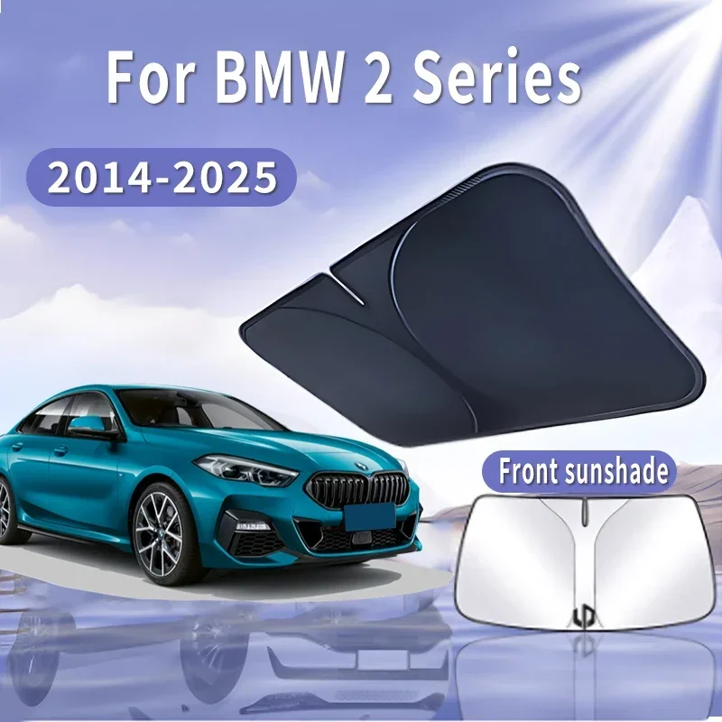 

For BMW 2 Series 2014~2025 2021 Foldable Car Sun Visor Front Windshield Sunshade Heat Insulation Summer Cooling Auto Accessories