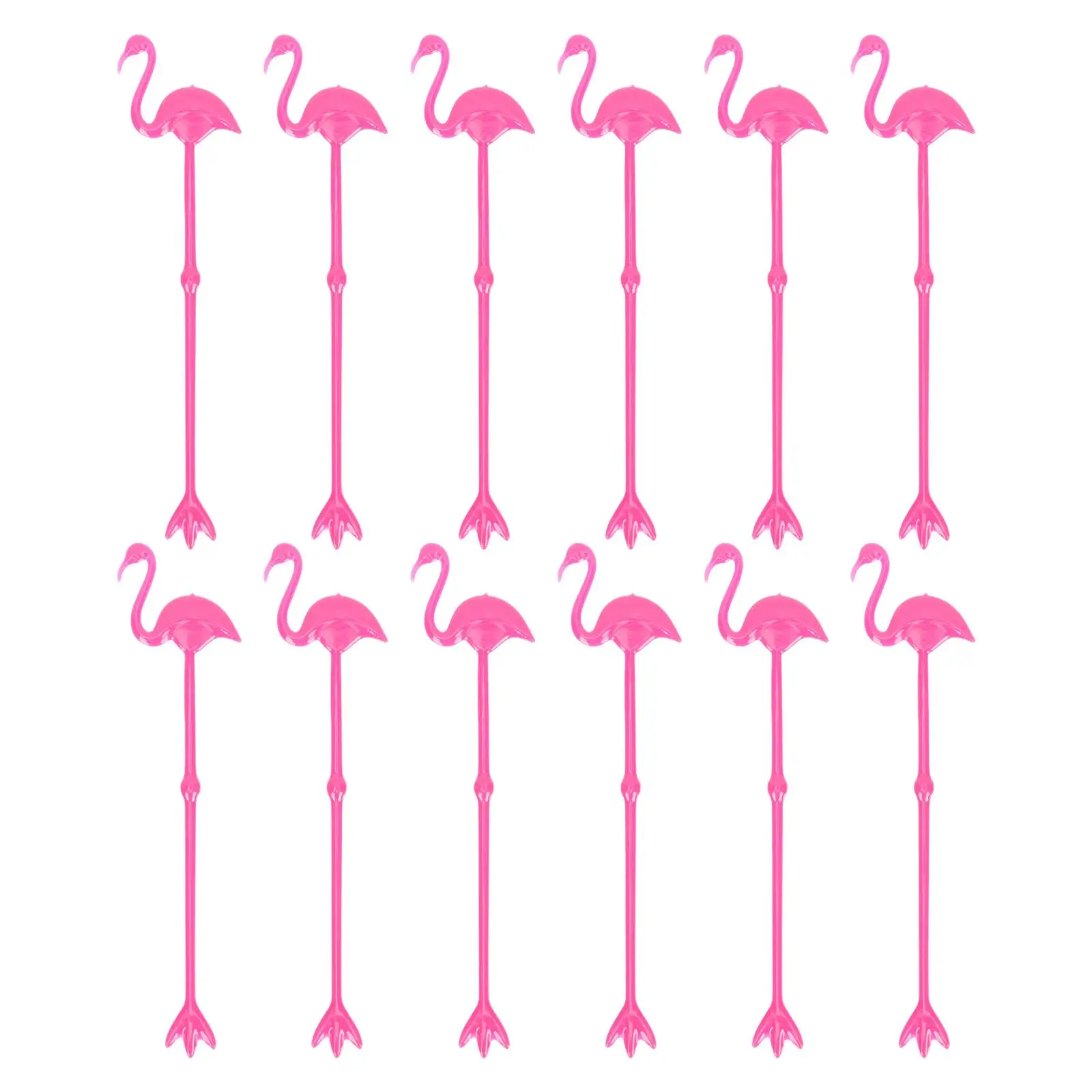 12 Pcs Flamingo Stirring Stick Cocktail Drink Stirrers Mixing Sticks Plastic Material No Smell Safe Use Bars Parties Home