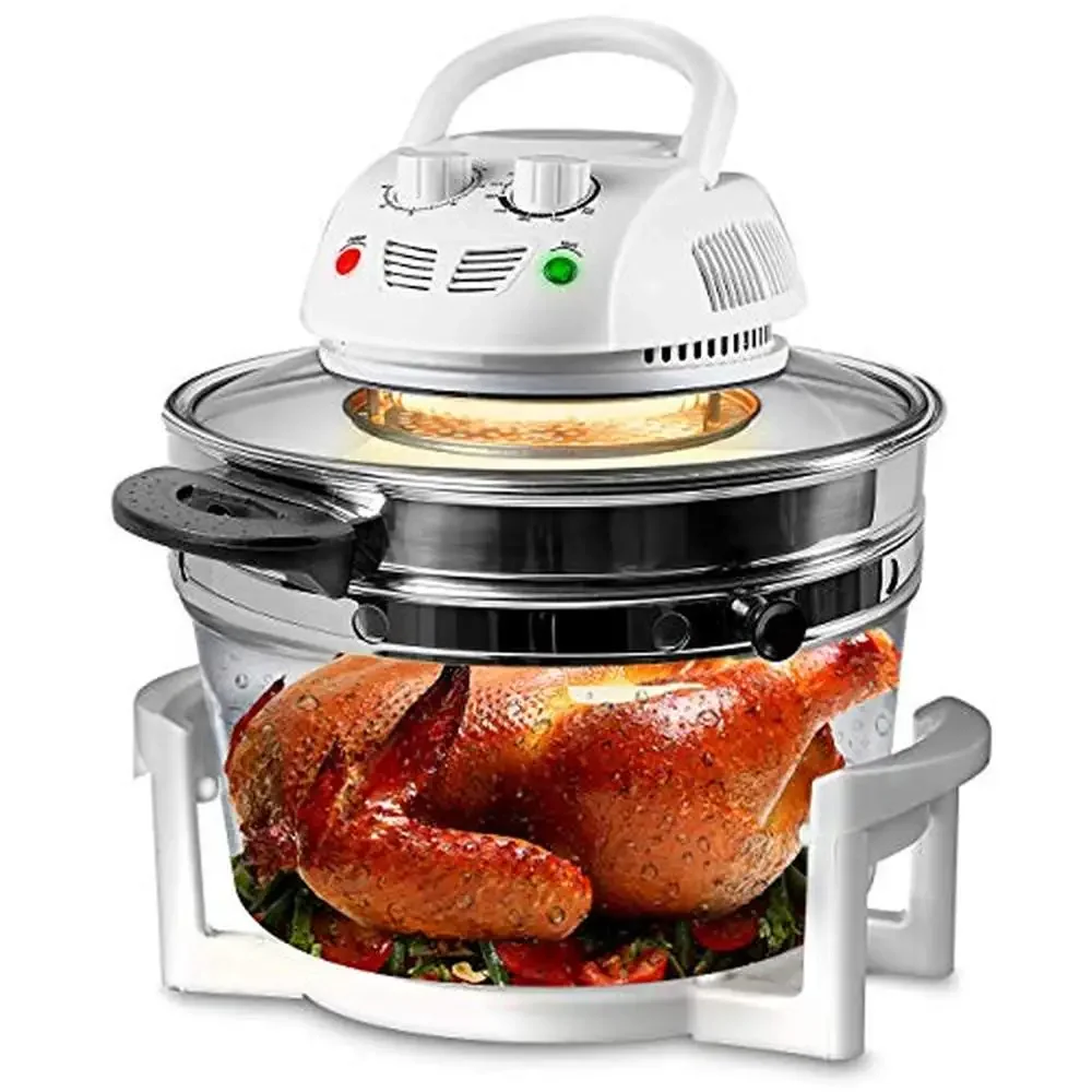 Air Fryer Infrared Convection Halogen Oven 13 Quart Stainless Steel Healthier Cooking Versatile Use Perfect Crisping Rapid Air