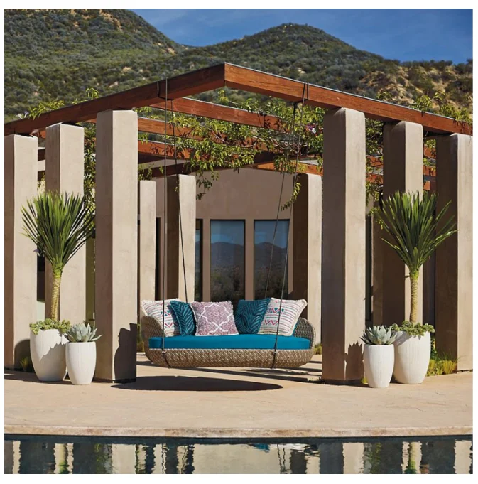 # 2024 Popular Waterproof Outdoor Garden Rattan Handing Daybed