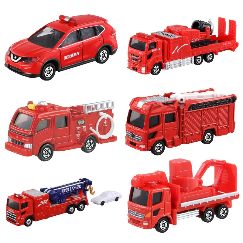 Tomica Cars Toys For Boys Holiday Gifts Japan TOMY Alloy Car Toy Boy Children Ladder Fire Engine Rescue Vehicle Command Car