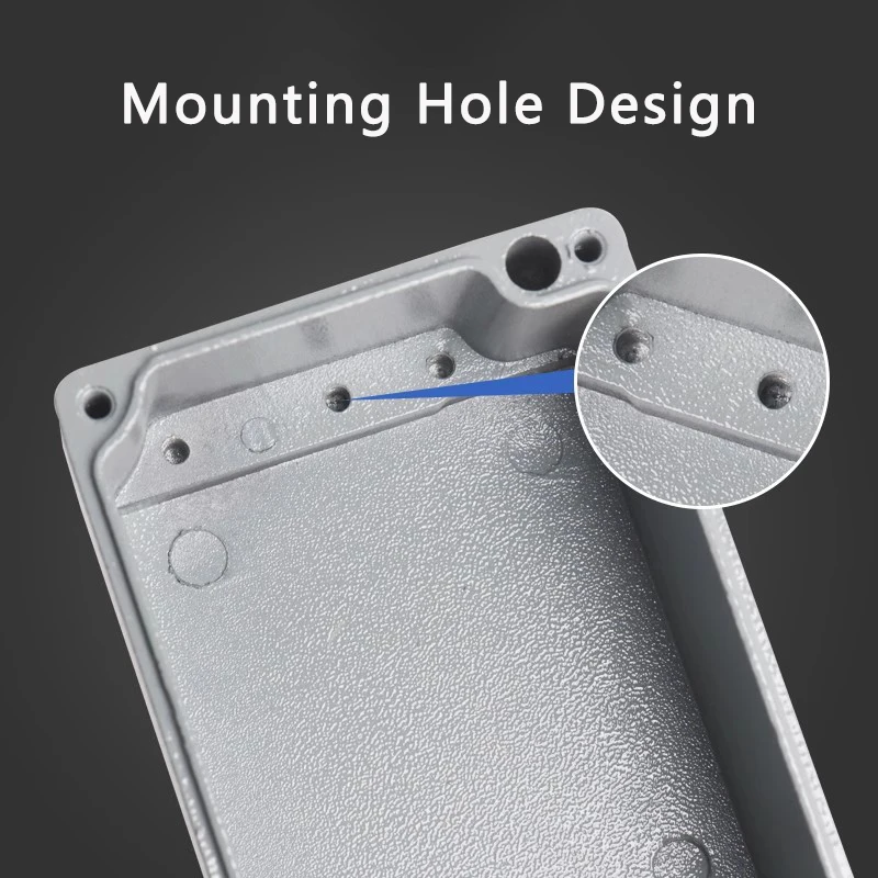IP67 Waterproof Metal Box Outdoor High Temperature Resistant Cast Aluminum Box Factory Installation Hole Electrical Junction Box 2