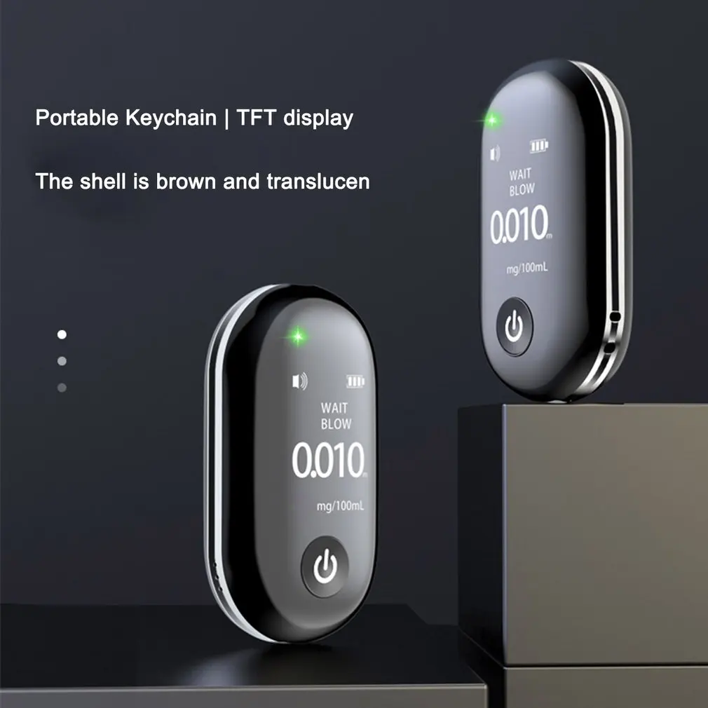 Portable Alcohols Detector TFT Display Screen High-Sensitive Non-Contacting Breath Blow Tester Quick Response BAC Testing Analyz