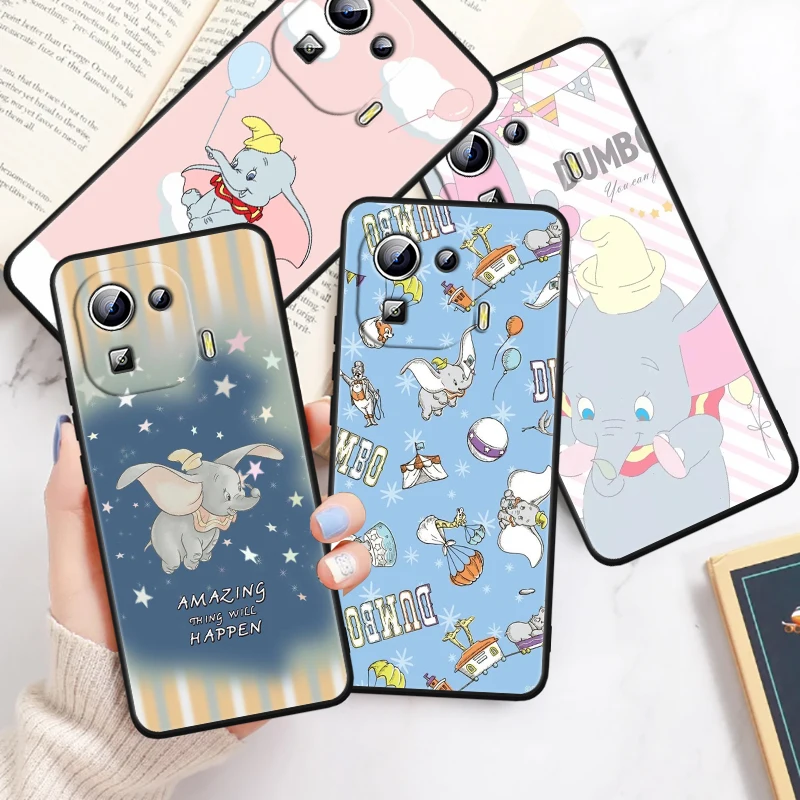 

Dumbo Disney Cartoon Fashion For Xiaomi Mi 14 13T 13 12T 12 11T 11i 11 10T 10 Pro Lite Ultra 5G Black Back Phone Case